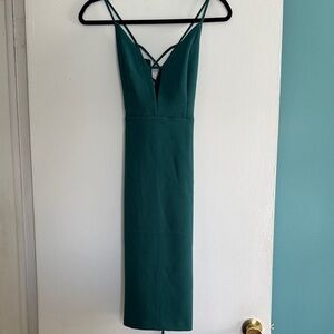 Emerald Green Strappy Slip Dress
